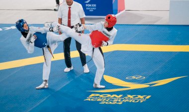 Atlet-Taekwondo-Polri-Koleksi-Emas,-Perak-dan-Perunggu-di-PON-XXI-Aceh-Sumut